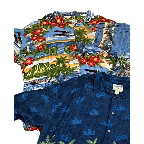Lot of 3 Big Dogs Hawaiian Shirts Mens 4XL Cruise Motorcycle Bottles Button Down - Picture 12 of 12